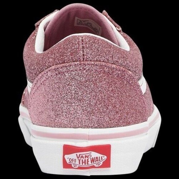 Vans Girl's Skate Pink Glitter Sneakers Size 3.5 Big Kid's - Picture 3 of 5